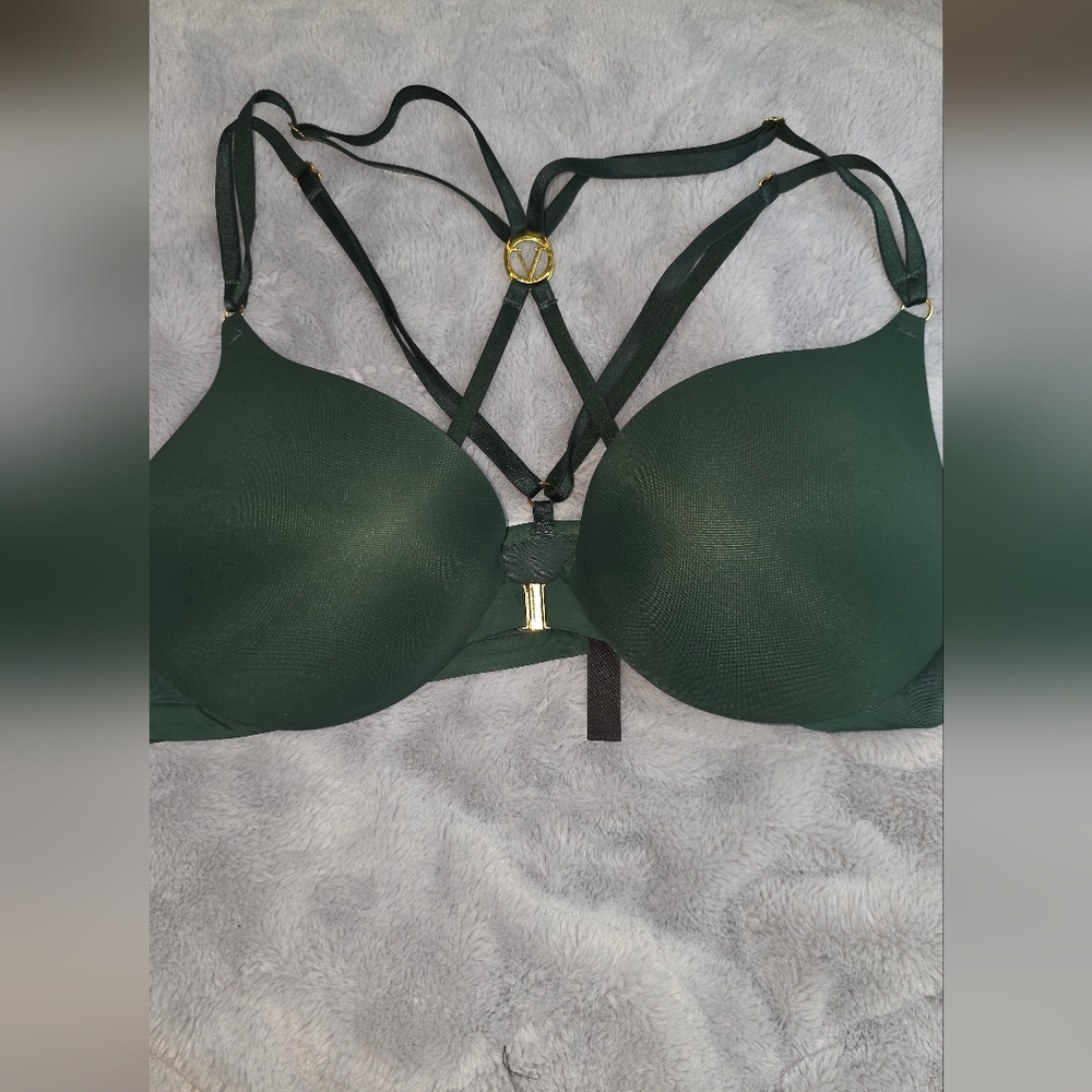 Victoria's Secret Deep Green Strappy Bra